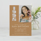 30e verjaardag foto geboren in 1995 koperen bruin kaart (Staand voorkant)