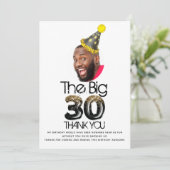 30e verjaardag Foto gepersonaliseerd Hartelijk dan Kaart (Staand voorkant)
