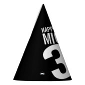 30e verjaardag foto gepersonaliseerde wit zwart feesthoedjes (Links)