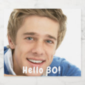 30e verjaardag foto hallo 30 jongens mannen bier etiket (Enkel label)