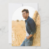 30e verjaardag foto roestieke cowboyhoed laarzen kaart (Achterkant)