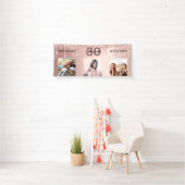 30e verjaardag foto roos gouden glitter sparkle spandoek (Insitu)