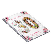 30e verjaardag Foto roze flower White Guest Book Notitieboek (Rechterzijde)
