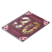 30e verjaardag Foto roze Vloervrouw gastboek Notitieboek (Linkerzijde)