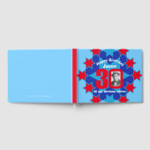 30e verjaardag foto ster rood blauw gastenboek (Volledig)