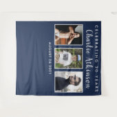 30e verjaardag fotocollage achtergrond banner wandkleed (Voorkant (horizontaal))