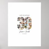 30e verjaardag Fotocollage Gast Signing Poster (Voorkant)