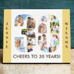 30e verjaardag Fotocollage nummer 30 neutraal Canvas Afdruk<br><div class="desc">Creëer uw eigen unieke 30e Birthday Gift. Dit slimme canvas is een geweldige manier om je fotocollage weer te geven. De sjabloon is opstelling klaar voor u om uw favoriete foto's toe te voegen, die automatisch in de vorm van aantal 30 zullen verschijnen. U kunt ook jouw naam en geboortejaar...</div>