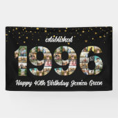 30e verjaardag Fotocollage opgericht 1996 Spandoek (Horizontaal)