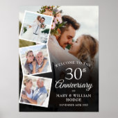 30e verjaardag Fotocollage Welkom Bord Poster (Voorkant)