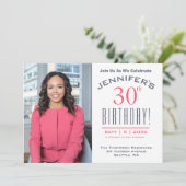 30e verjaardag - Fotofeestje Kaart (Staand voorkant)