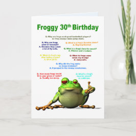 30e verjaardag, Frog Jokes Kaart
