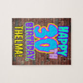 30e verjaardag ~ Fun, geïnspireerd door Urban Graf Legpuzzel (Horizontaal)