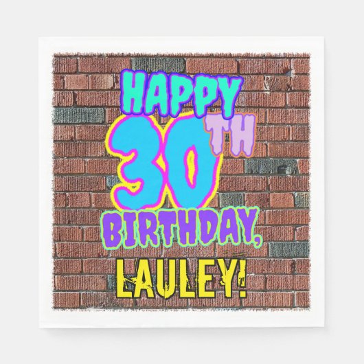 30e verjaardag ~ Fun, geïnspireerd door Urban Graf Servet (Voorkant)