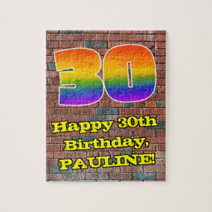 30e verjaardag: Fun Graffiti-geïnspireerde regenbo Legpuzzel