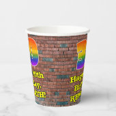 30e verjaardag: Fun Graffiti-geïnspireerde regenbo Papieren Bekers (Links)