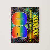30e verjaardag: Fun, kleurrijk gevuurwerk Legpuzzel (Verticaal)