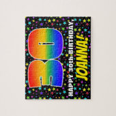 30e verjaardag — Fun, kleurrijk Star Field Pattern Legpuzzel (Verticaal)