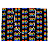 30e verjaardag: Fun Rainbow Event Number 30 Patter Groot Cadeauzakje (Achterkant)