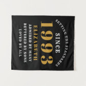 30e verjaardag Geboren in 1993 Naam toevoegen Zwar Wandkleed (Voorkant (horizontaal))