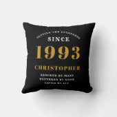 30e verjaardag Geboren in 1993 Voeg de naam Black  Kussen (Achterkant)
