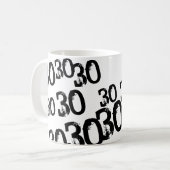 30e verjaardag Geef uw naam persoonlijk antwoord Koffiemok (Voorkant links)