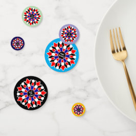 30e Verjaardag Geometrische Bloementafel Confetti