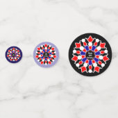 30e Verjaardag Geometrische Bloementafel Confetti (Achterkanten)