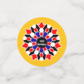 30e Verjaardag Geometrische Bloementafel Confetti (Kleine voorkant)