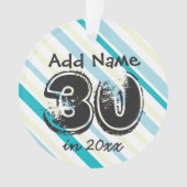 30e verjaardag Gepersonaliseerd Ornament (voorkant)
