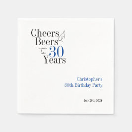 30e verjaardag Gepersonaliseerde Cheers Beers Part Servet