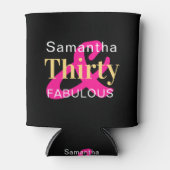 30e verjaardag gepersonaliseerde dertig en Fabulou Blikjeskoeler (Voorkant)