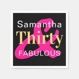 30e verjaardag gepersonaliseerde dertig fantastisc servet