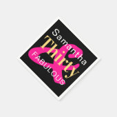 30e verjaardag gepersonaliseerde dertig fantastisc servet (Hoek)