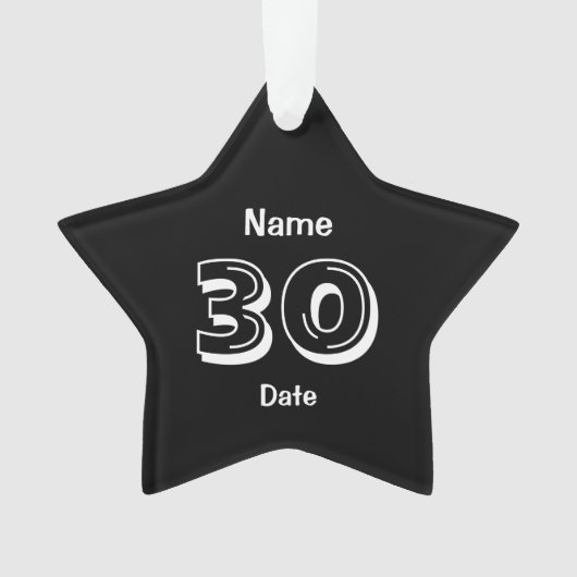 30e verjaardag Gepersonaliseerde gokcadeau Ornament (voorkant)