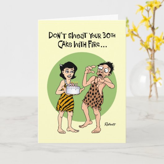 30e verjaardag geruststellen kaart (Gele Bloem)