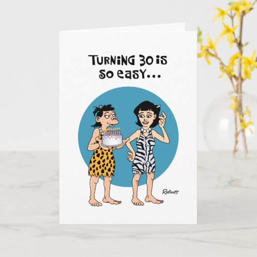 30e verjaardag geruststellen kaart (Gele Bloem)