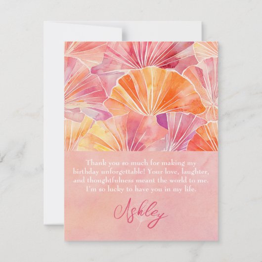 30e verjaardag gesprek dertig tot mij dank je kaar bedankkaart (Achterkant)