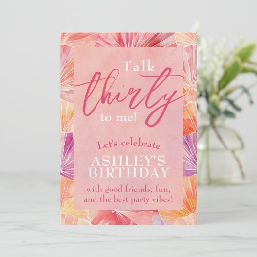 30e verjaardag gesprek dertig tot mij uitnodiging (Staand voorkant)