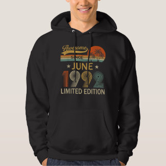 30e verjaardag Geweldige cadeaus sinds juni 1992 3 Hoodie