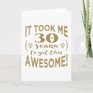 30e verjaardag Geweldige Kaart