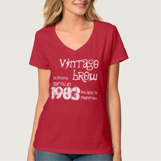 30e verjaardag Gift 1983  Brew Gift for her T-shirt (Voorkant)