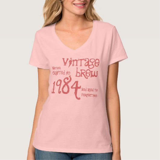 30e verjaardag Gift 1984 Brew V04 T-shirt (Voorkant)