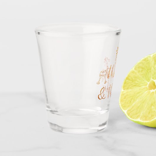 30e verjaardag Glitter Script DERDE TIJD & DERDE S Shot Glas (Links)