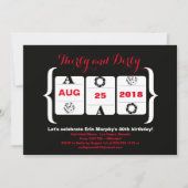 30e verjaardag gokkast machine dobbelstenen en pok kaart (Voorkant)