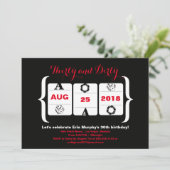 30e verjaardag gokkast machine dobbelstenen en pok kaart (Staand voorkant)