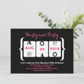 30e verjaardag gokkast machine dobbelstenen en pok kaart (Staand voorkant)