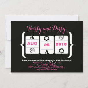 30e verjaardag gokkast machine dobbelstenen en pok kaart