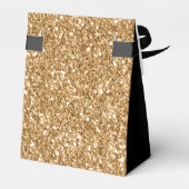 30e verjaardag Gold Glitter Monogram Name Script F Bedankdoosjes (Achterkant)