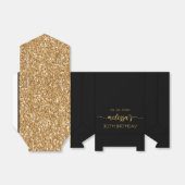 30e verjaardag Gold Glitter Monogram Name Script F Bedankdoosjes (Uitgevouwen)